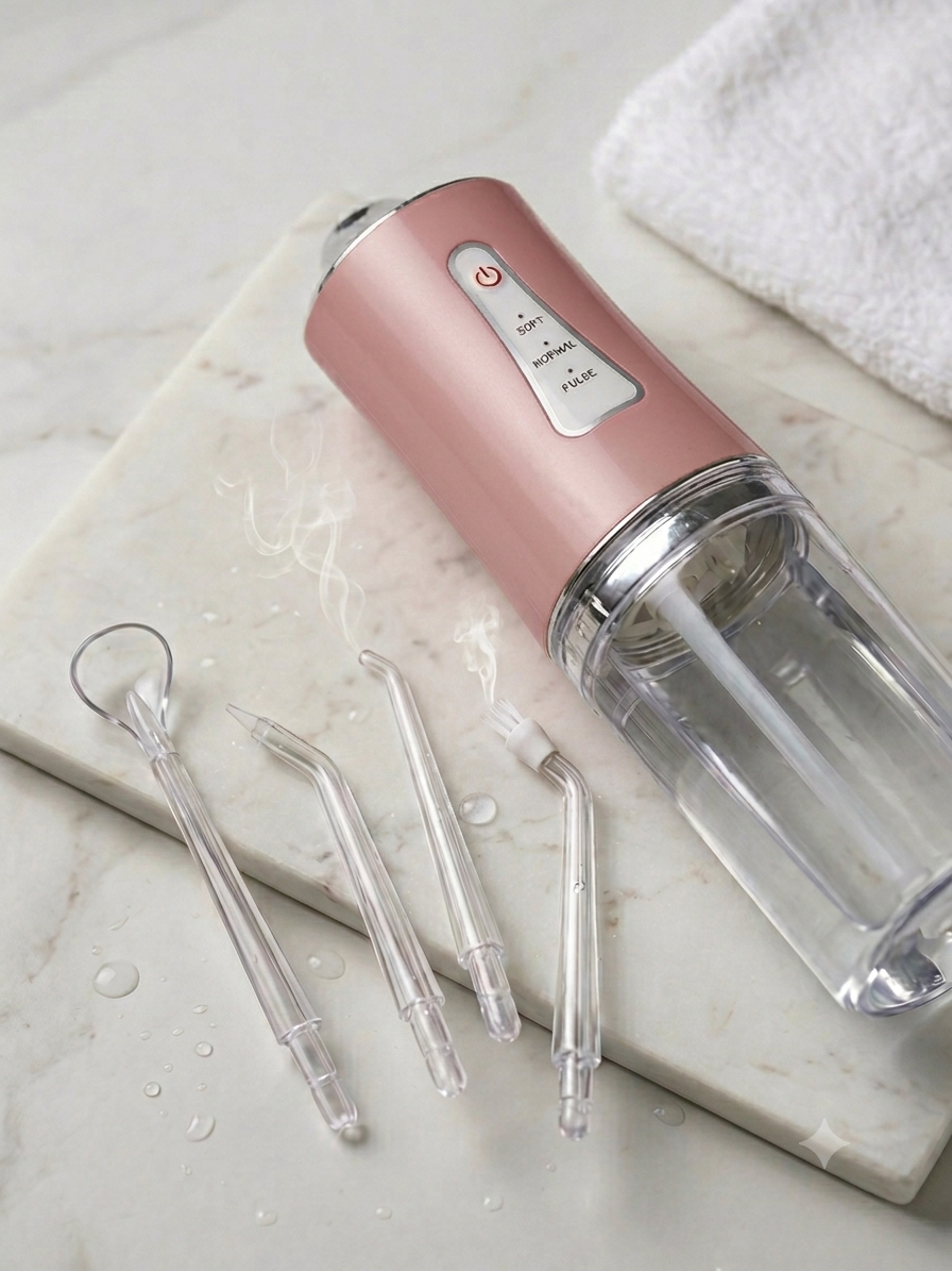 Irrigateur Dentaire Portable 220ml — 3 Modes, Étanche IPX7