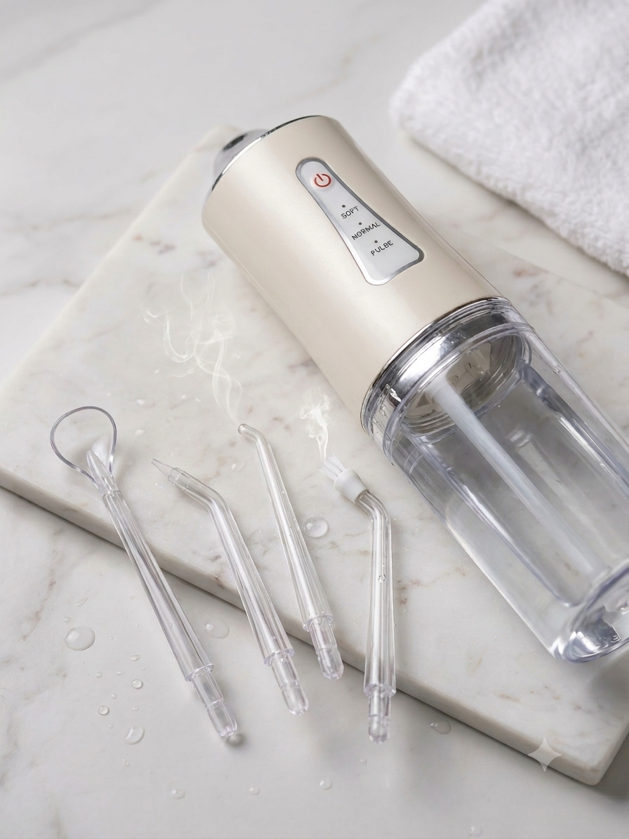 Irrigateur Dentaire Portable 220ml — 3 Modes, Étanche IPX7