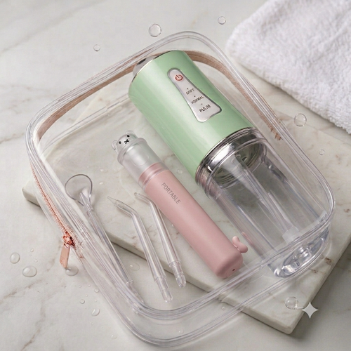 Duo Fraîcheur — Brosse à Dents Nomade + Irrigateur Dentaire Portable
