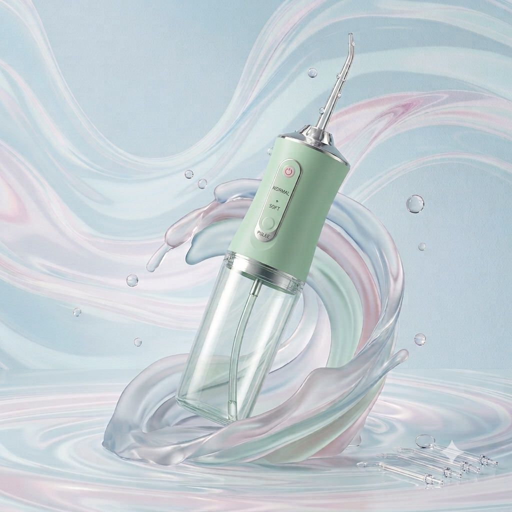 Irrigateur Dentaire Portable 220ml — 3 Modes, Étanche IPX7